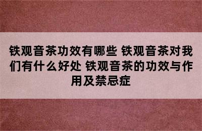 铁观音茶功效有哪些 铁观音茶对我们有什么好处 铁观音茶的功效与作用及禁忌症